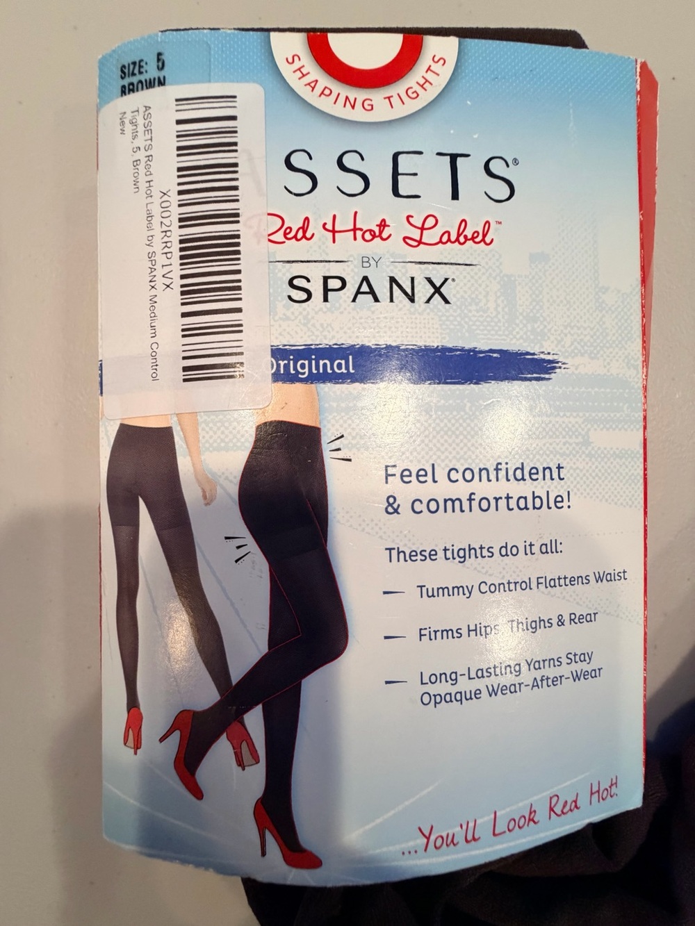 SPANX Assets Red Hot Label |  Medium Control Tights. Size: 5